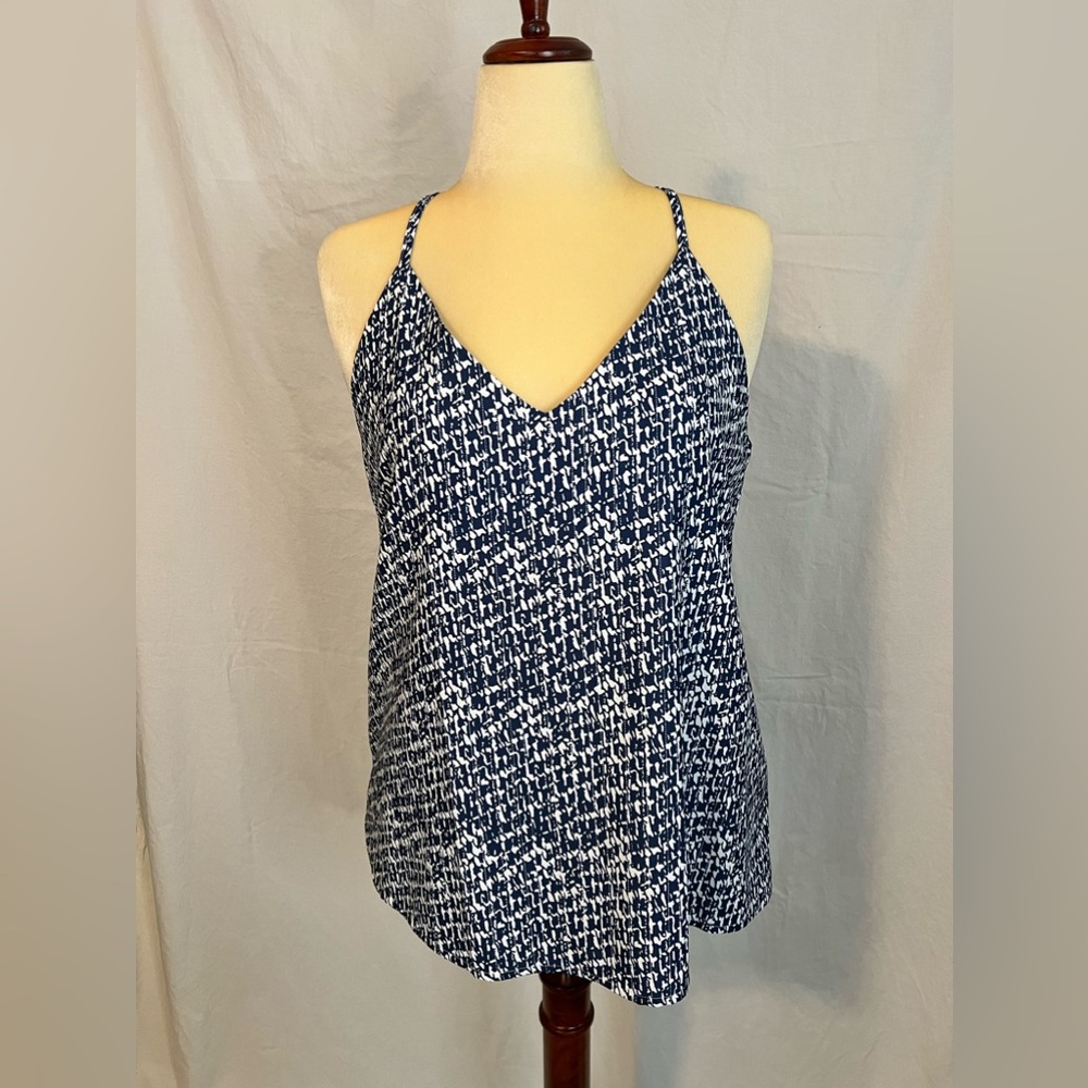 Navy and white tank top